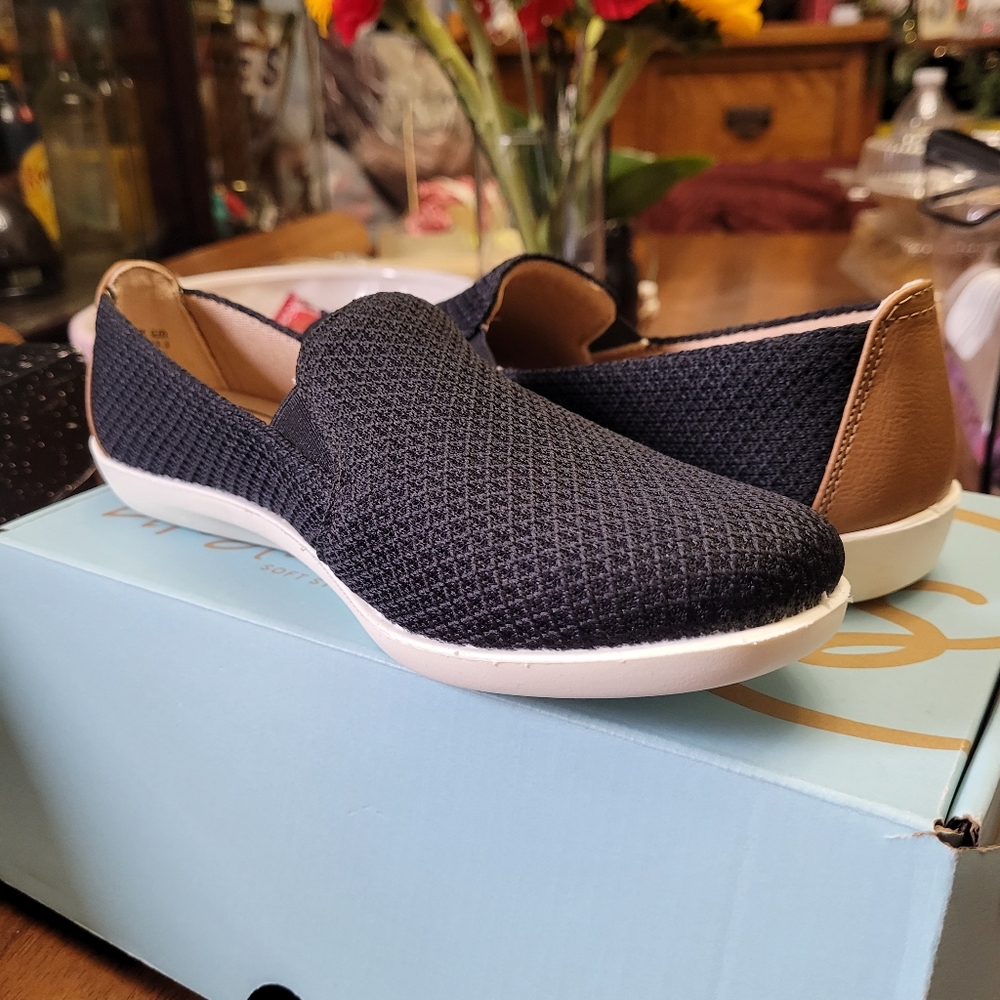 Life Stride Black Knit Women's Shoes
